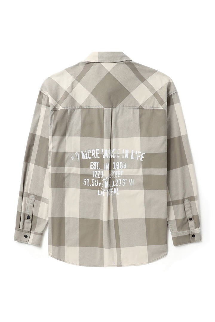 Izzue Men's Long Sleeve Shirt in Beige Color