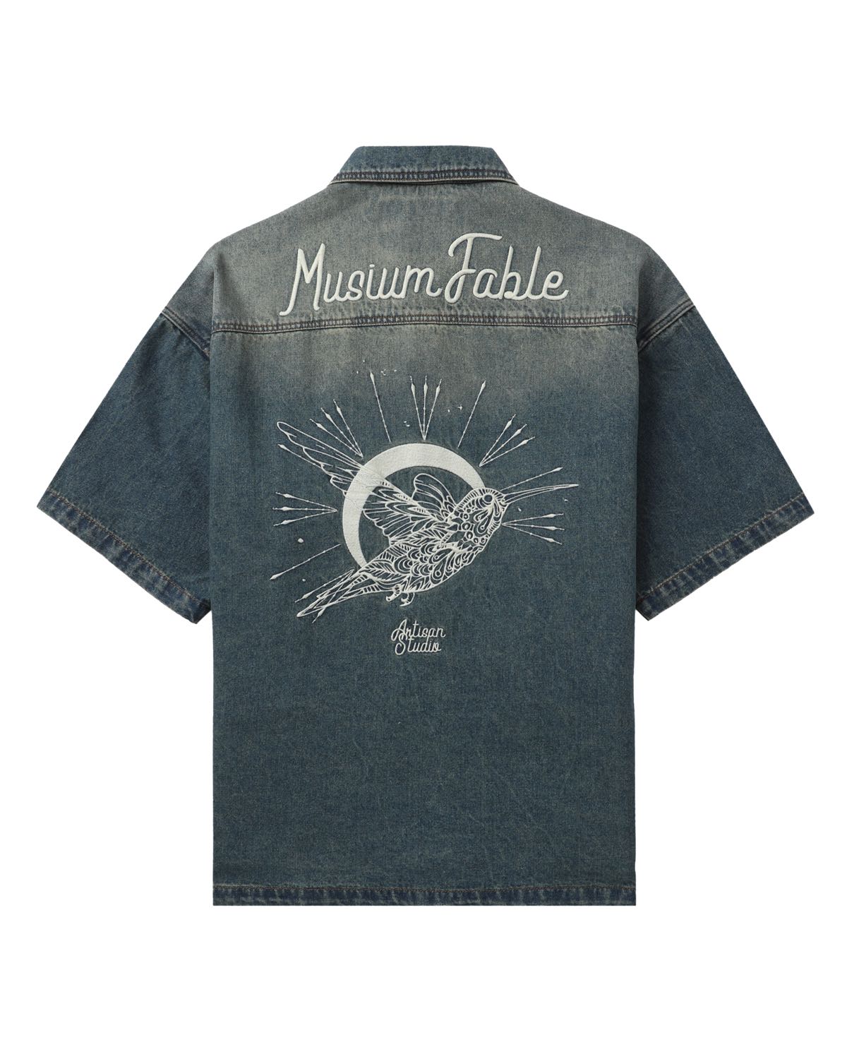 BIRD EMBROIDERED DENIM SHIRT