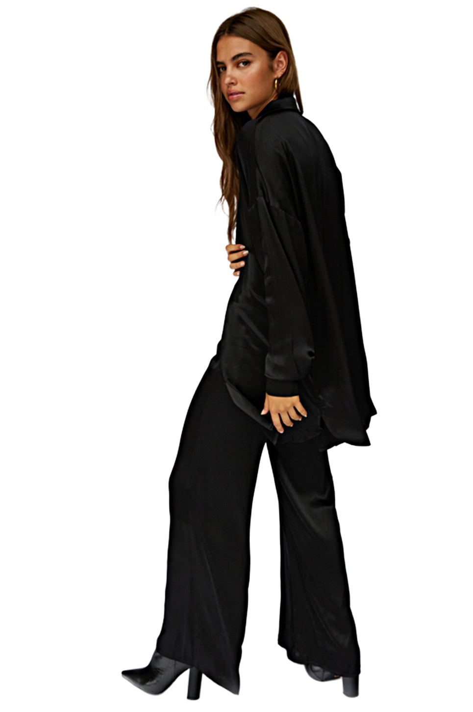 SNDYS Marta Satin Pant - Black