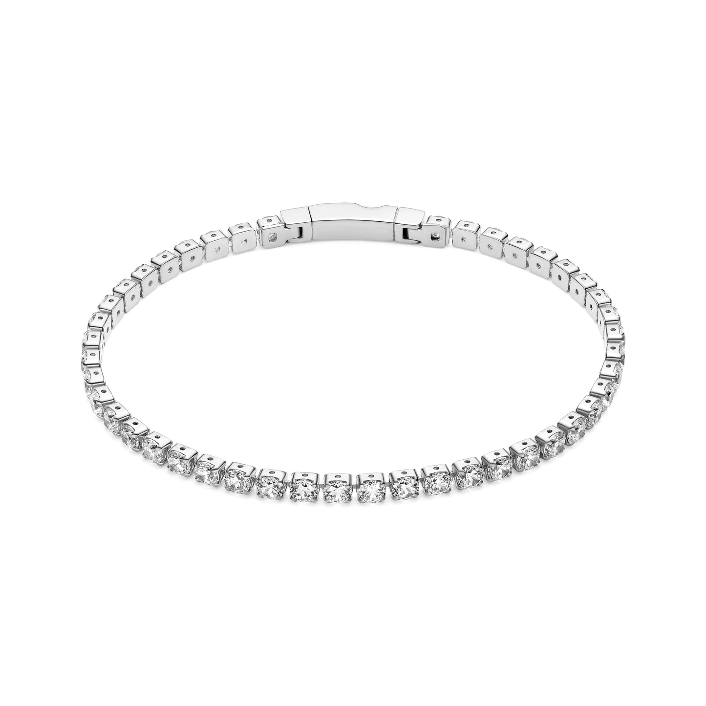 ELLERA GRANDE 18K Gold Plated Tennis Bracelet with White zirconia Stones