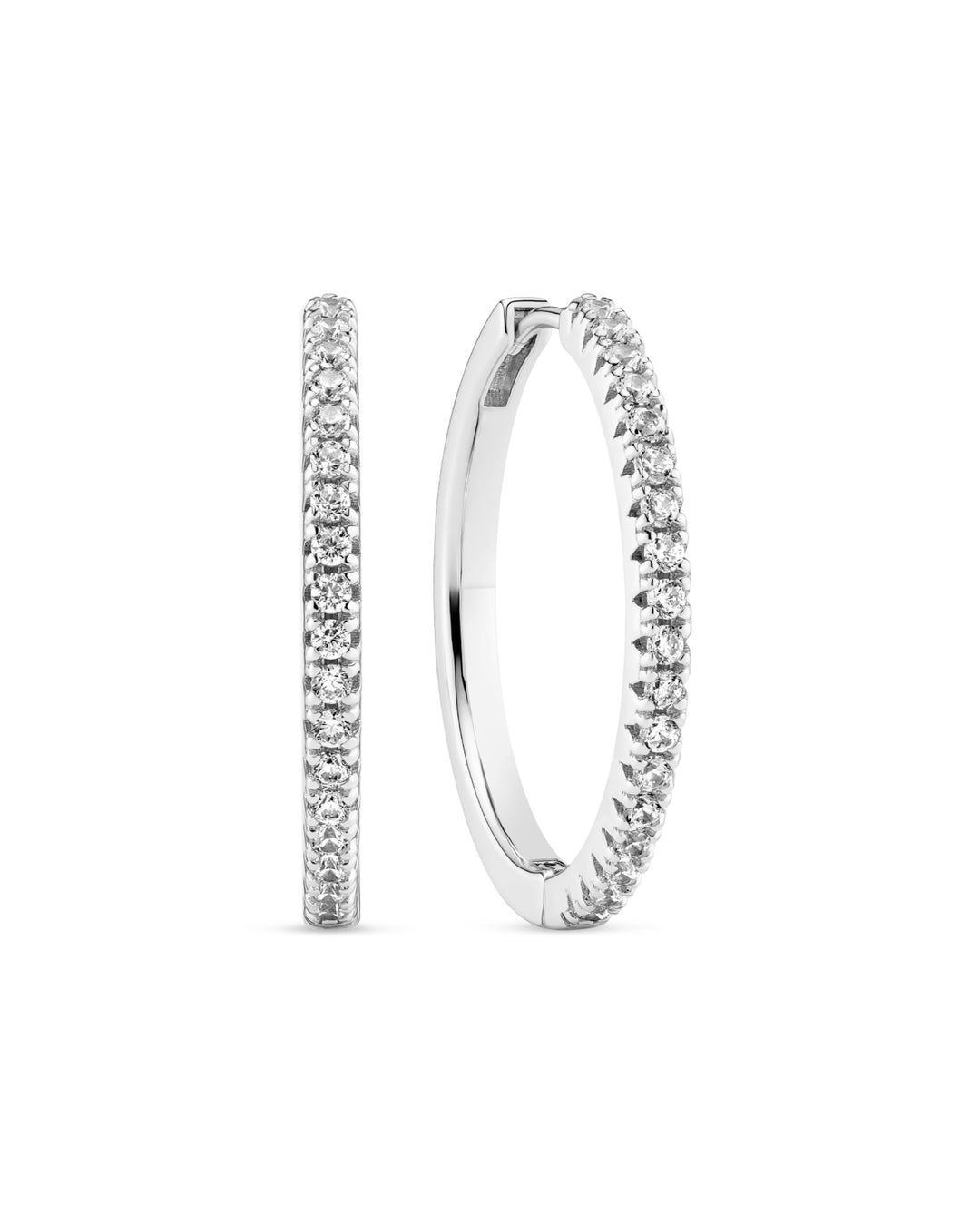ELLERA X-GRANDE 18K Gold Plated Zirconia Hoop Earrings