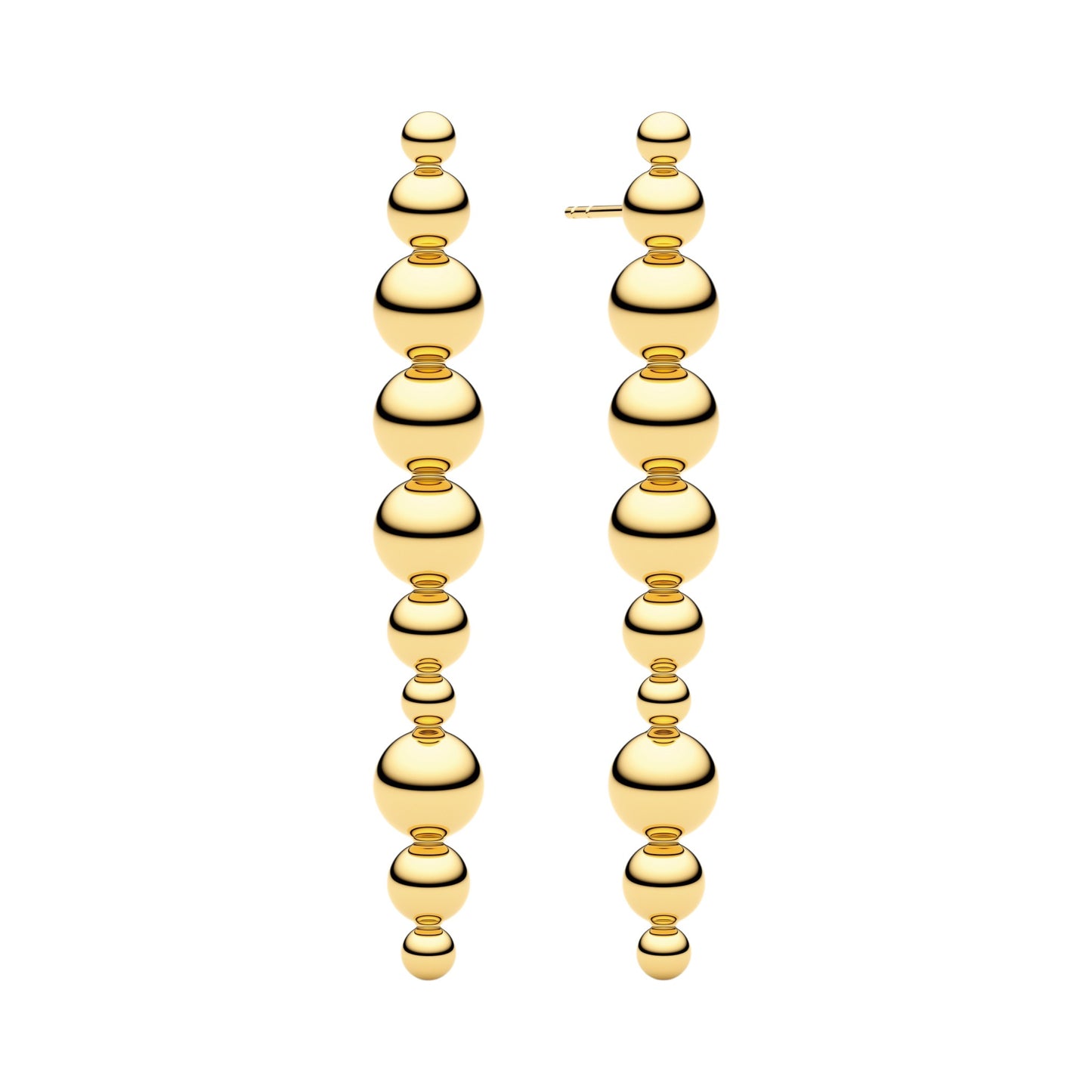 BORMIO LUNGO Rhodium Plated Sterling Silver Earrings