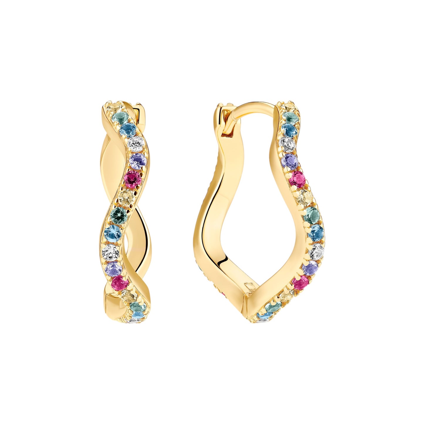 LLERA WAVES GRANDE Rhodium Plated Sterling Silver Earrings