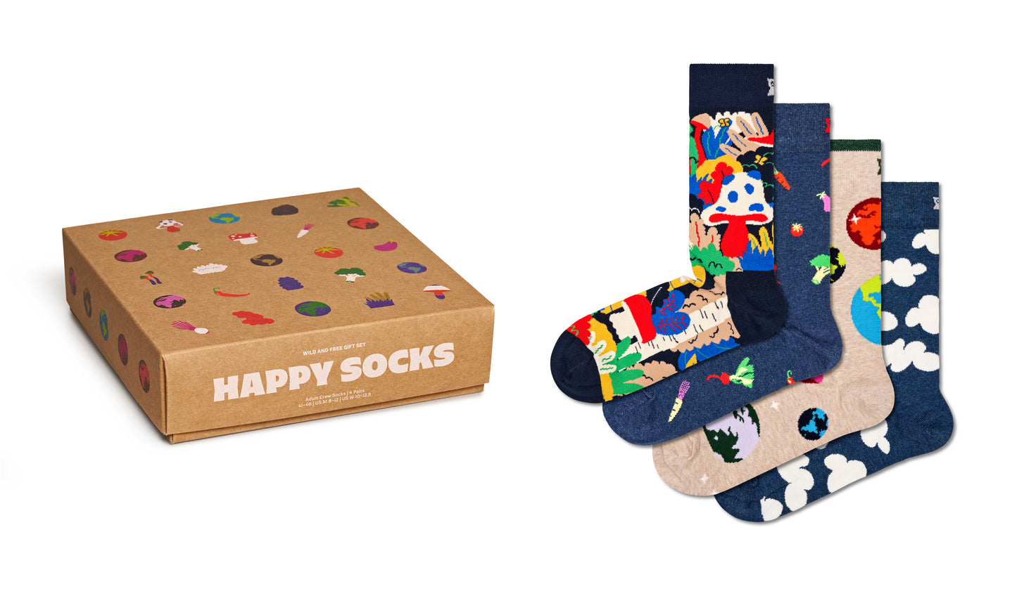 4-Pack Wild And Free Socks Gift Set