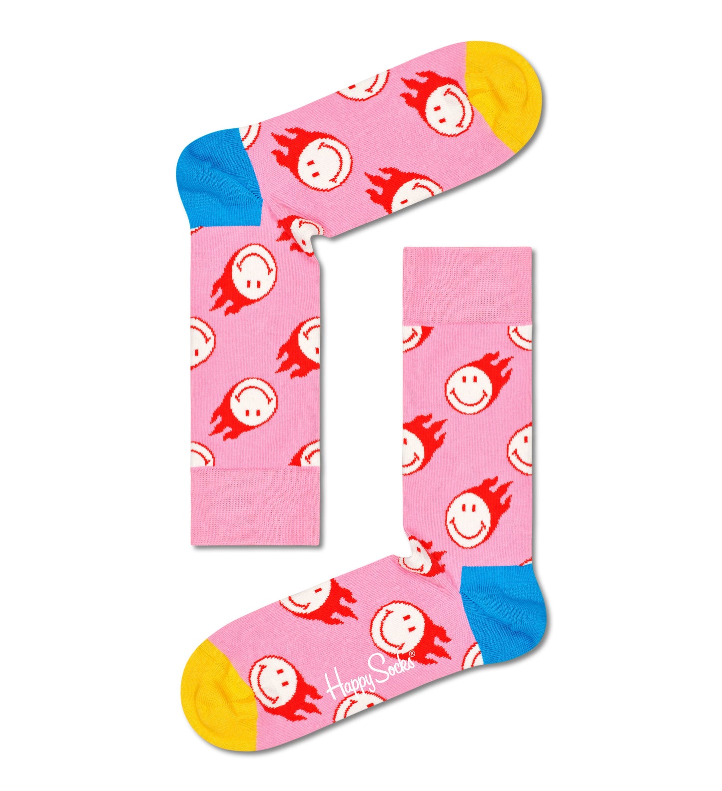 Flaming Smiley Sock