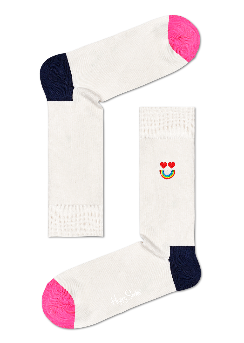 Embroidery Happy Rainbow Sock