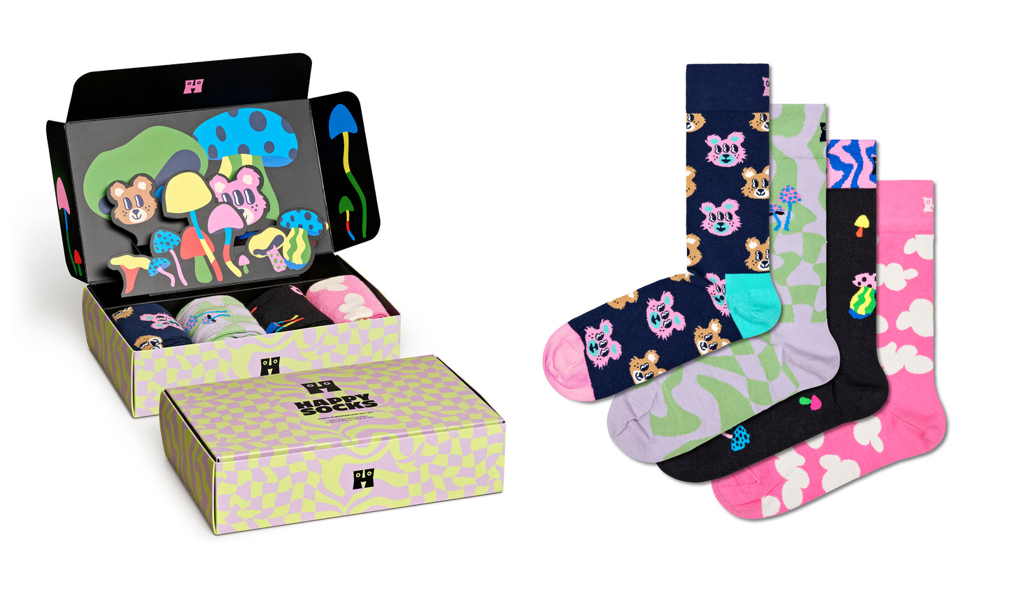 4-Pack Happy In Wonderland Socks Gift Set