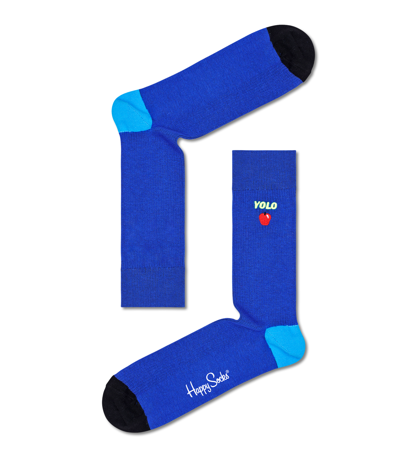 Ribbed Embroidery Yolo Sock