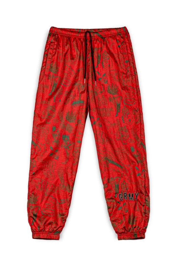 Men The Toughest Satin Track Pants in Red