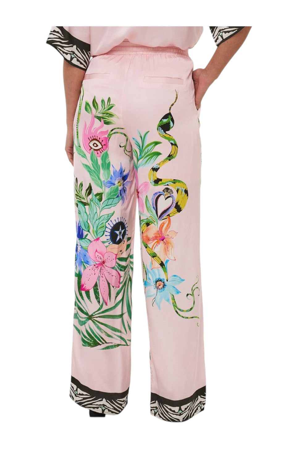EsQualo Trousers Wide Mystic
