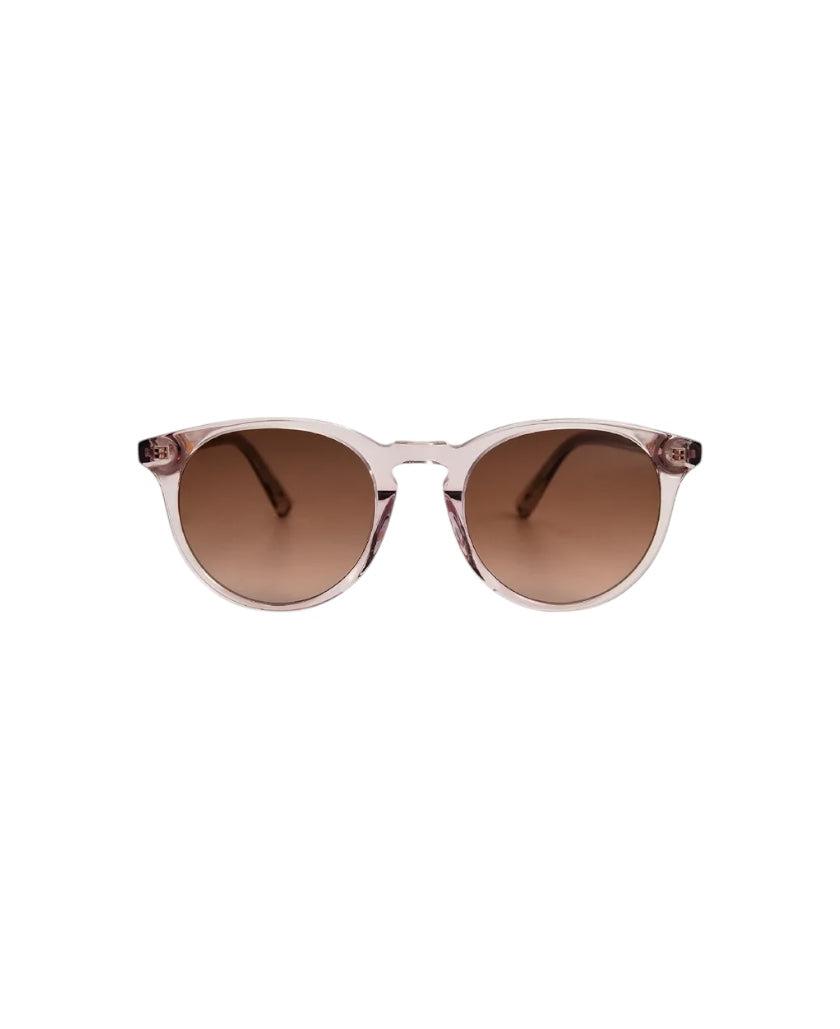 New-depp, Round sunglasses for men and women brown lens UV400 protection