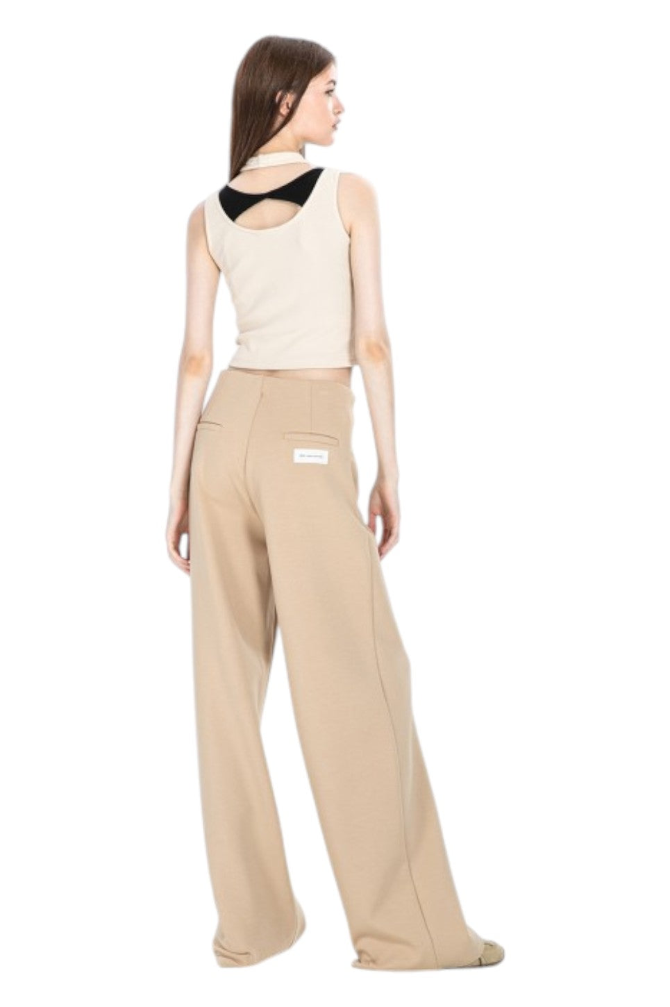 MWM Black Palazzo Pants Roma Knit Elastic Waist
