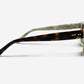 ANNA, Rectangular sunglasses for men and women brown lens UV400 protection
