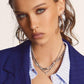 Bardot Stud Charm Necklace-Silver