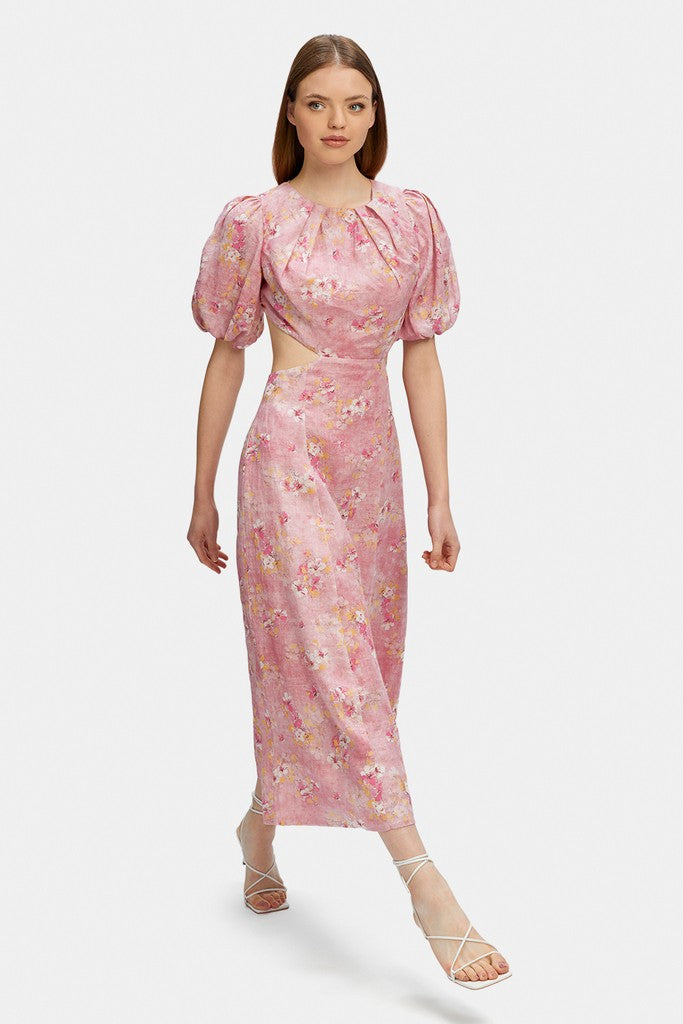 Malina Floral Midi  Dress