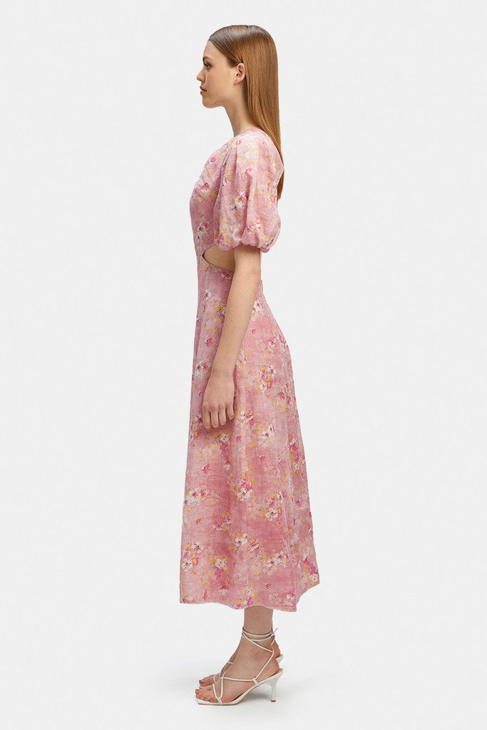 Malina Floral Midi  Dress