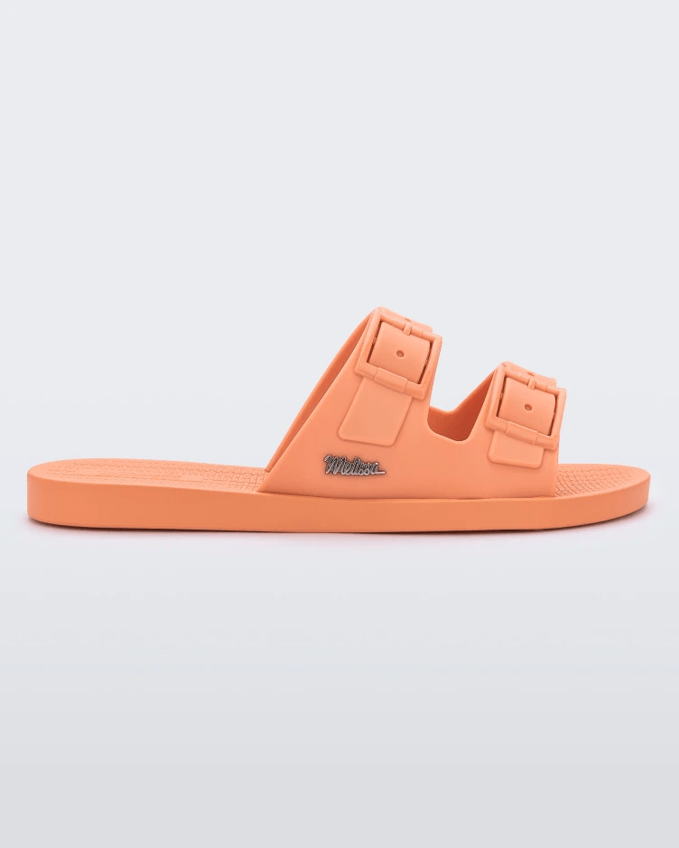 Melissa Sun Malibu Sliders In Orange
