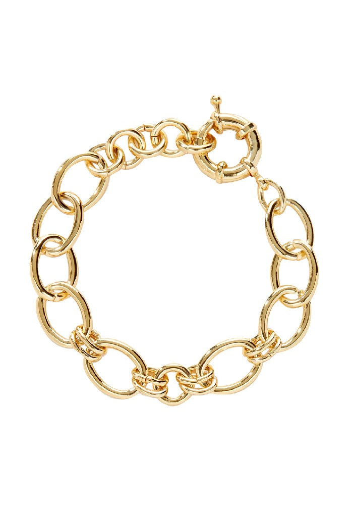 Cleo Link Chain Bracelet-Gold