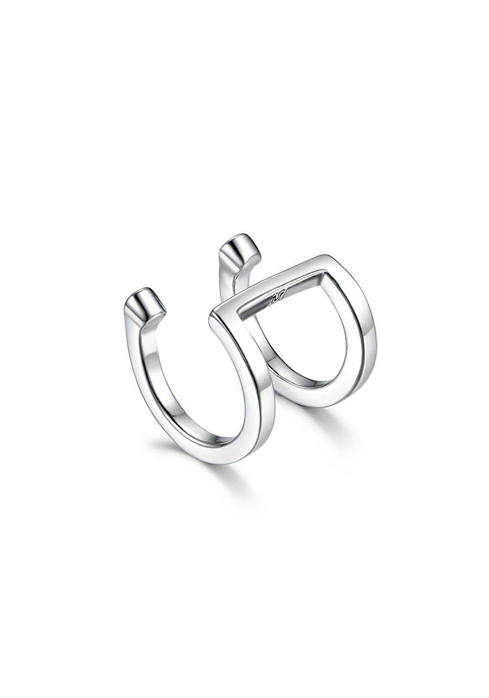 Double earcuff without CZ 12 mm diameter