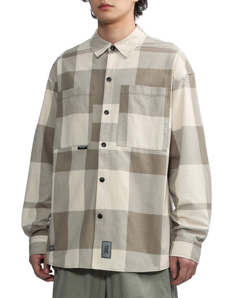 Izzue Men's Long Sleeve Shirt in Beige Color