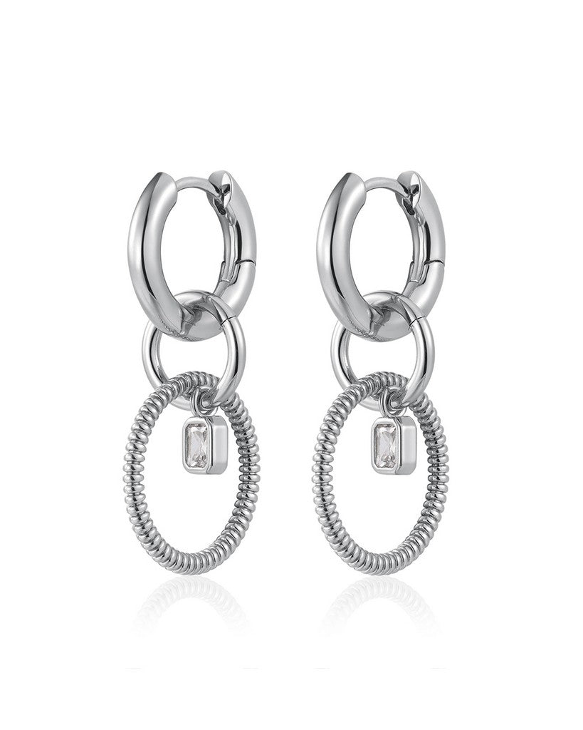The Camille Multi Hoops- Silver