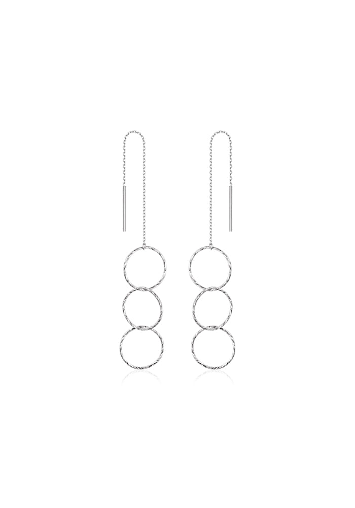 Three Cut Links Earrings - ER023