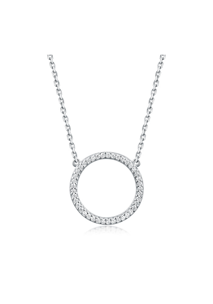 Women's 15mm Circle Necklace - P048-15