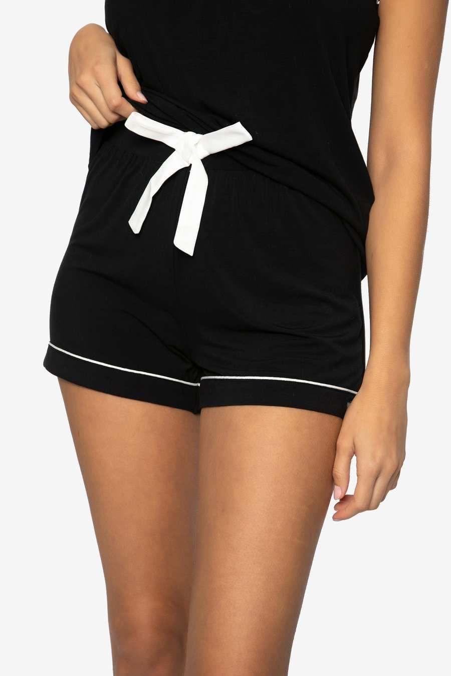 Bamboo Cami and Short Pyjama Set in Black