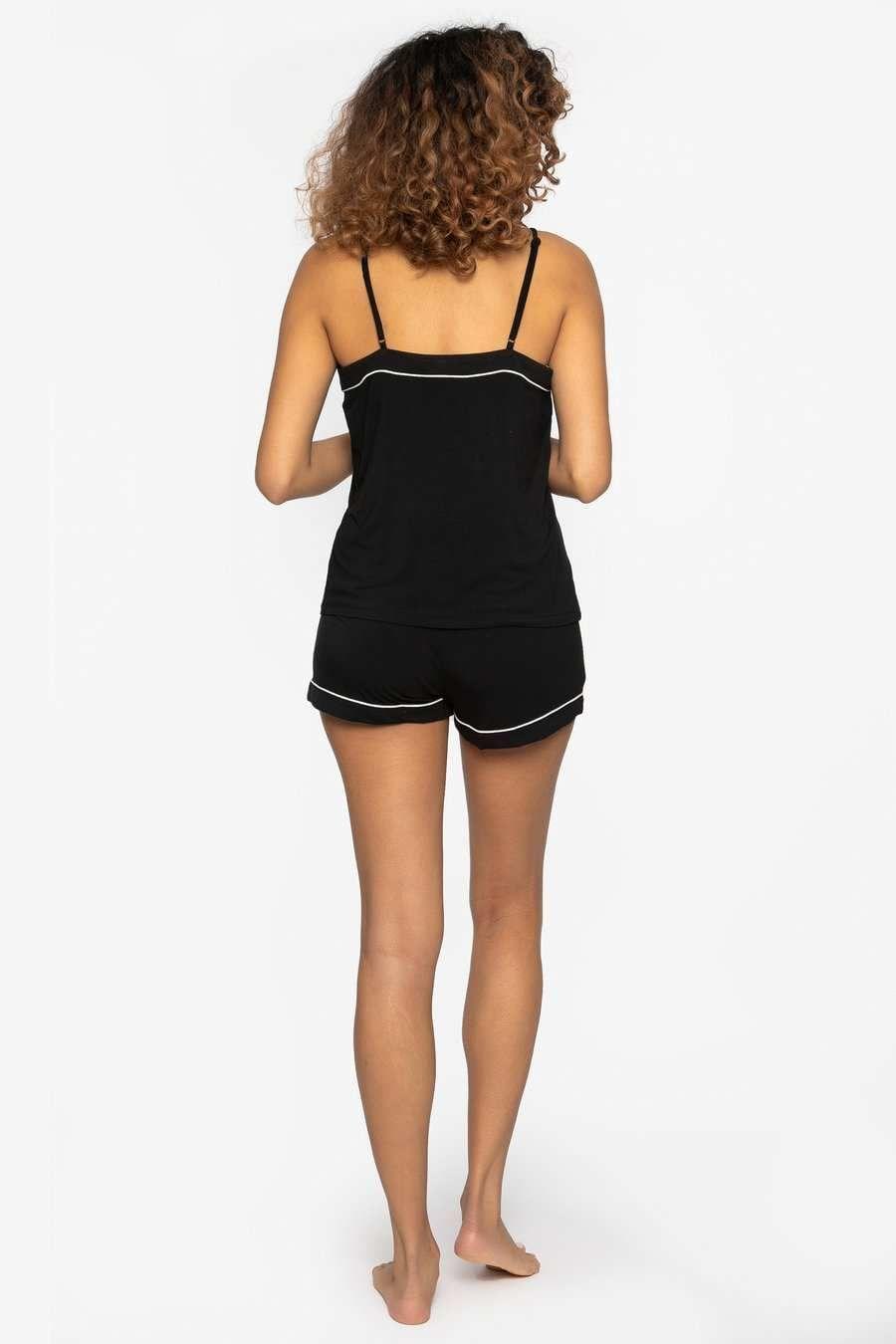 Bamboo Cami and Short Pyjama Set in Black