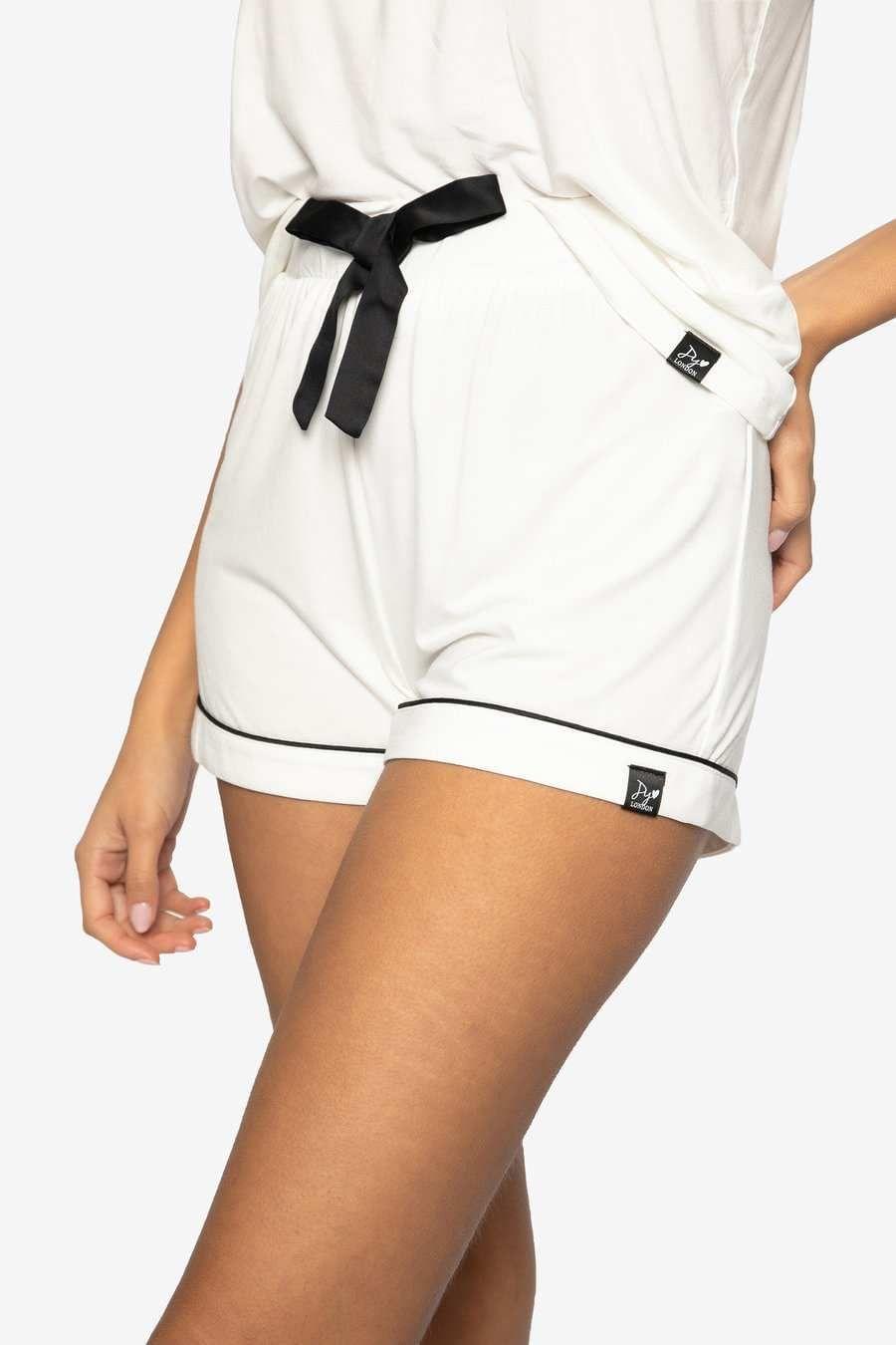 Bamboo Cami and Short Pyjama Set in Cream