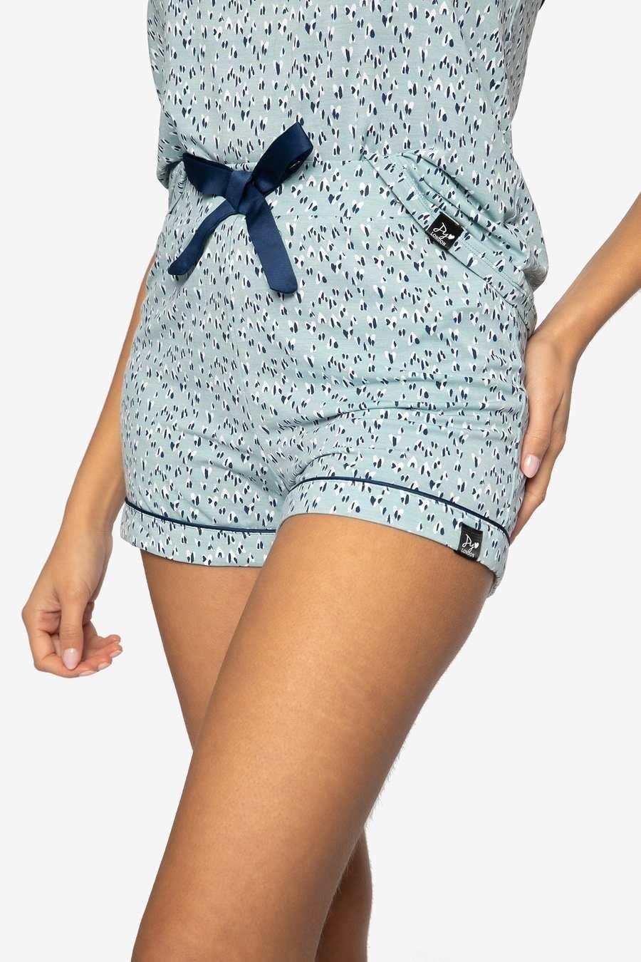 Bamboo Cami Short Pyjama Set in Heart Splash