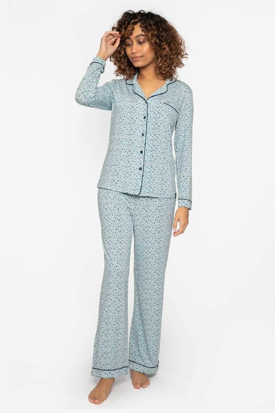 Bamboo Pyjama Set in Heart Splash