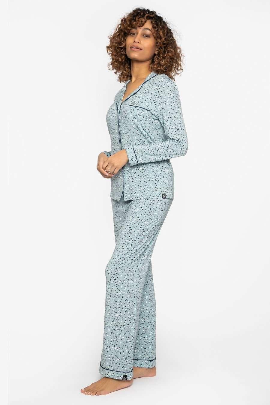 Bamboo Pyjama Set in Heart Splash