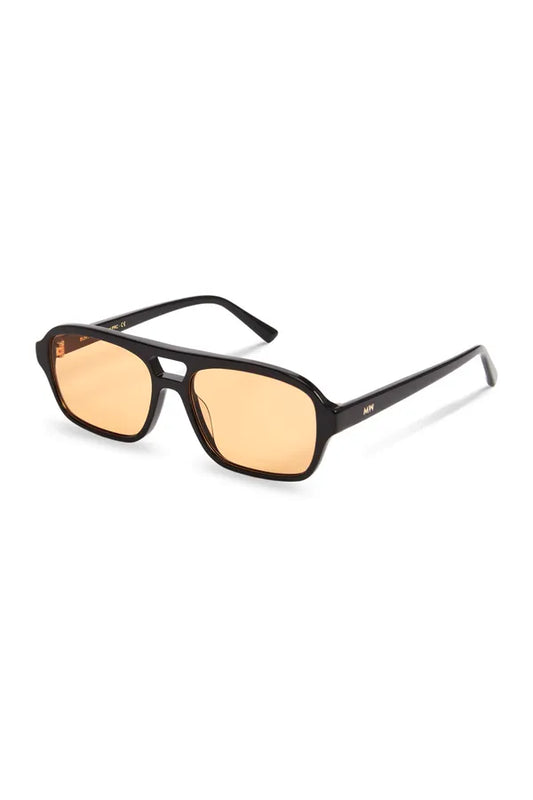 Burt, Geometric sunglasses for men and women orange lens UV400 protection