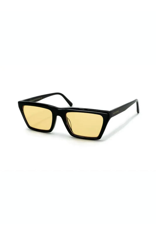 Corey, Rectangular sunglasses for men and women yellow lens UV400 protection