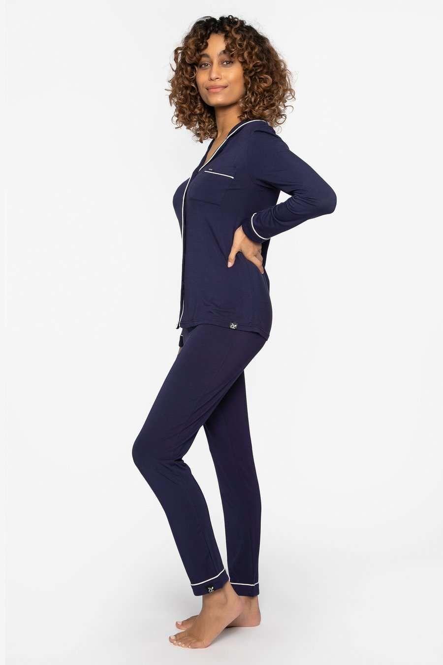 Midnight Color Bamboo Pyjama Set For Women