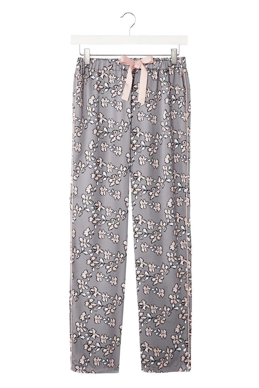 Mix and Match Floral Trousers Grey