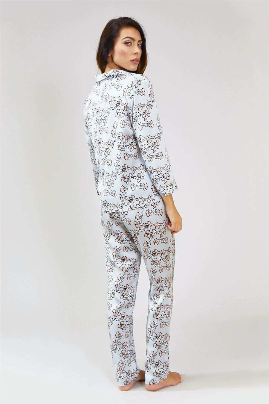 Mix and Match Floral Trousers Blue