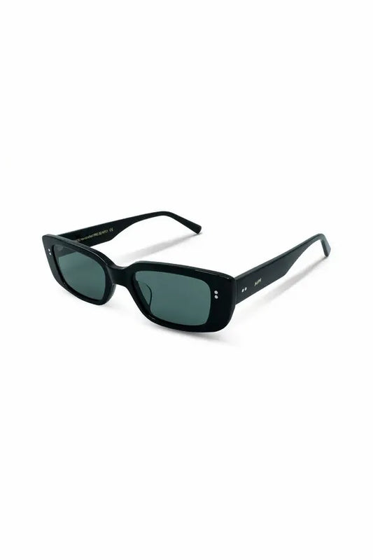 Grace, Rectagular sunglasses for men and women black green lens UV400 protection