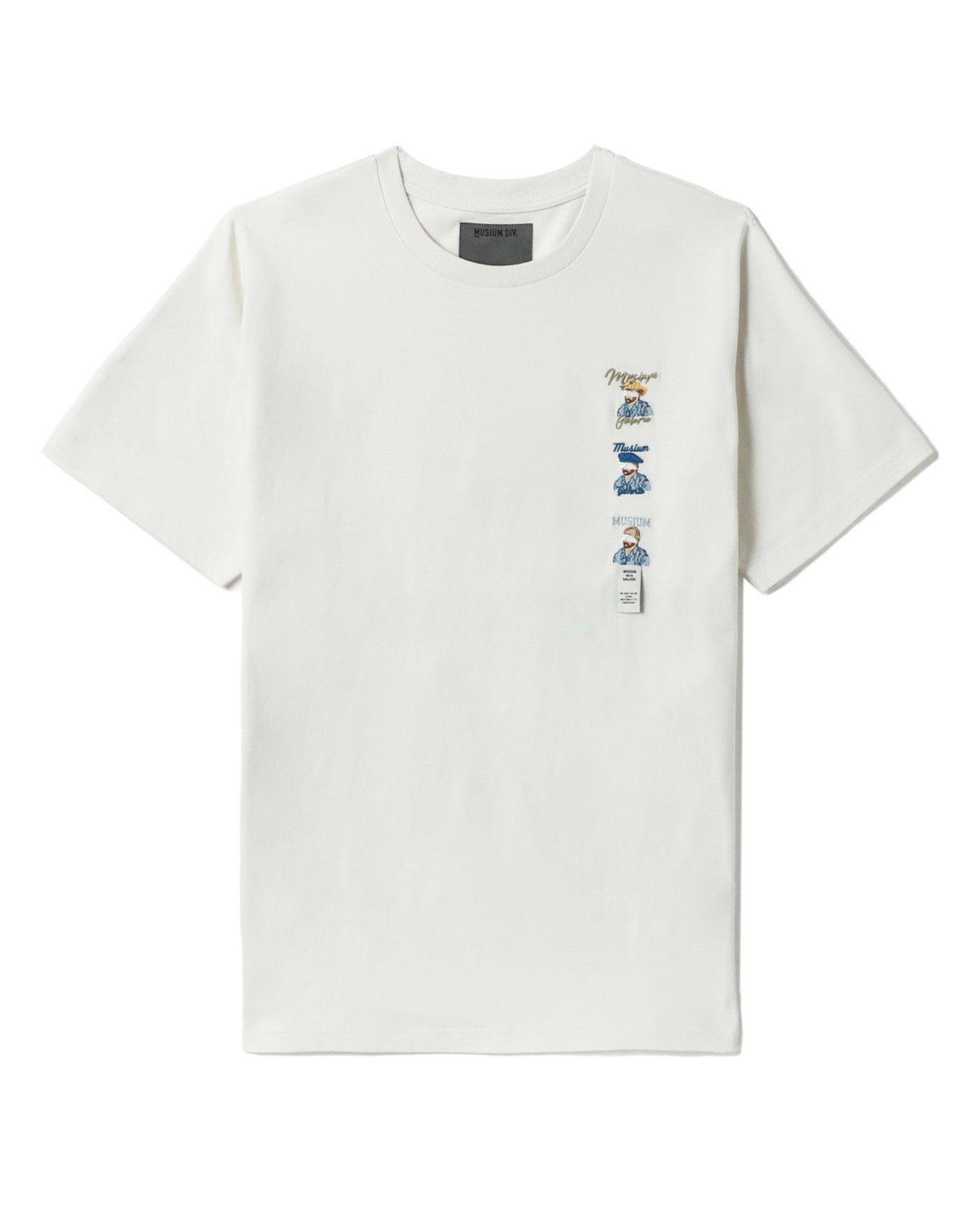 Men's Van Gogh Print T-shirt in White