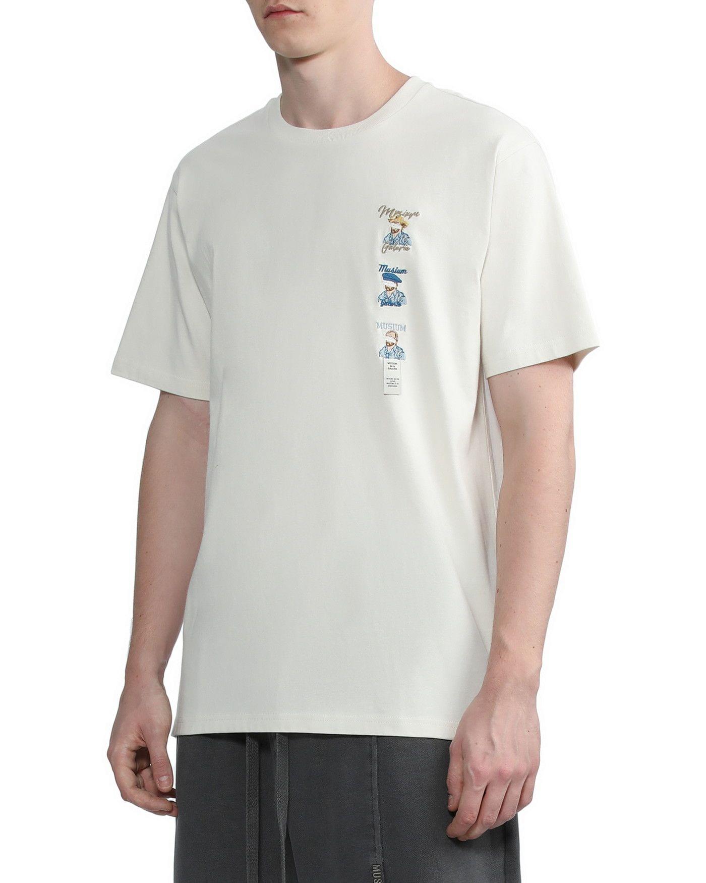 Men's Van Gogh Print T-shirt in White