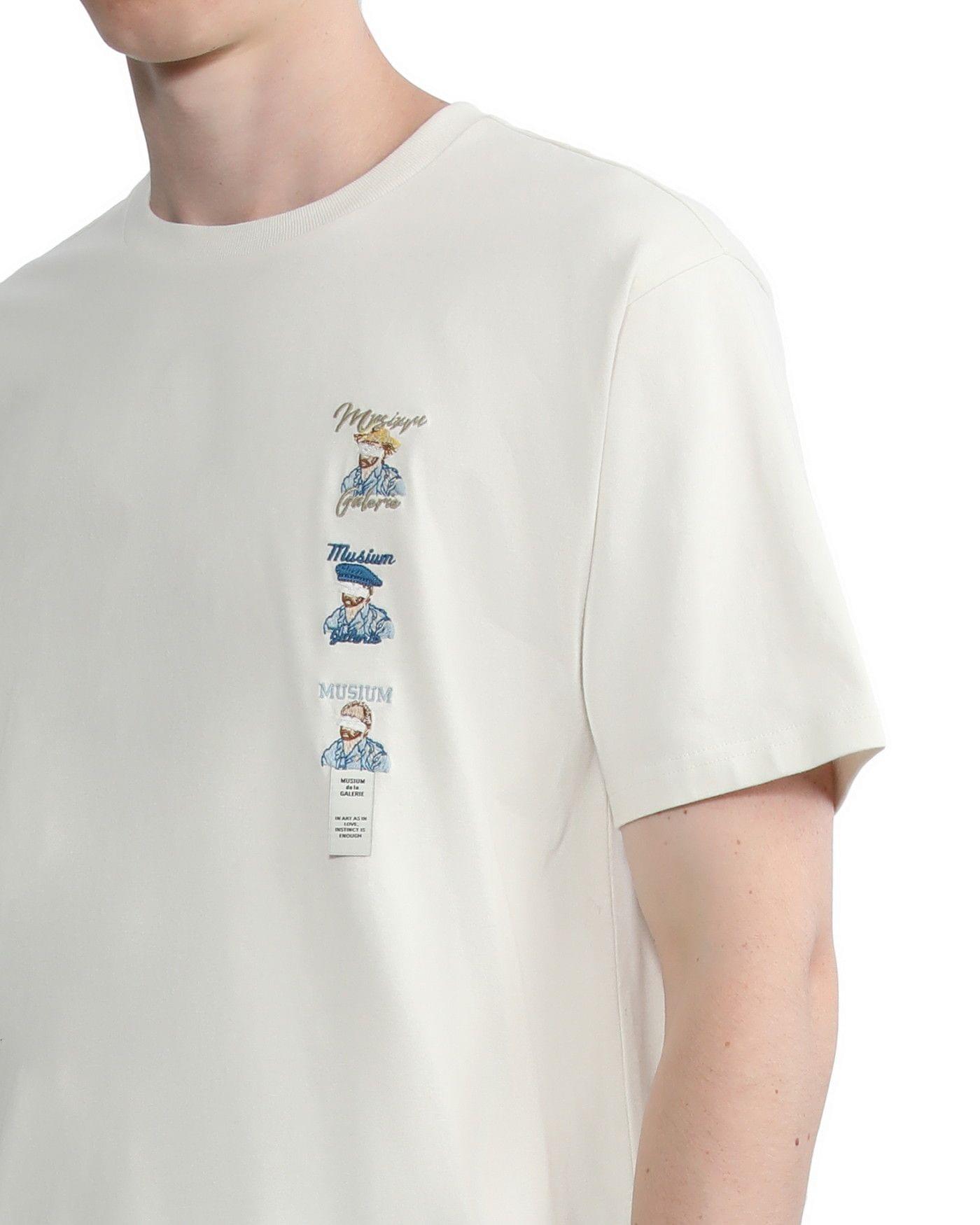 Men's Van Gogh Print T-shirt in White