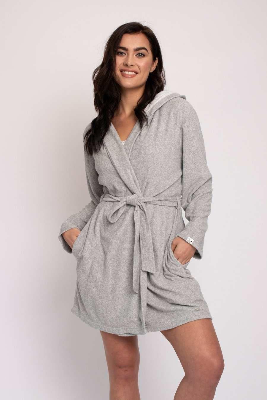 Organic Cotton Robe in Grey