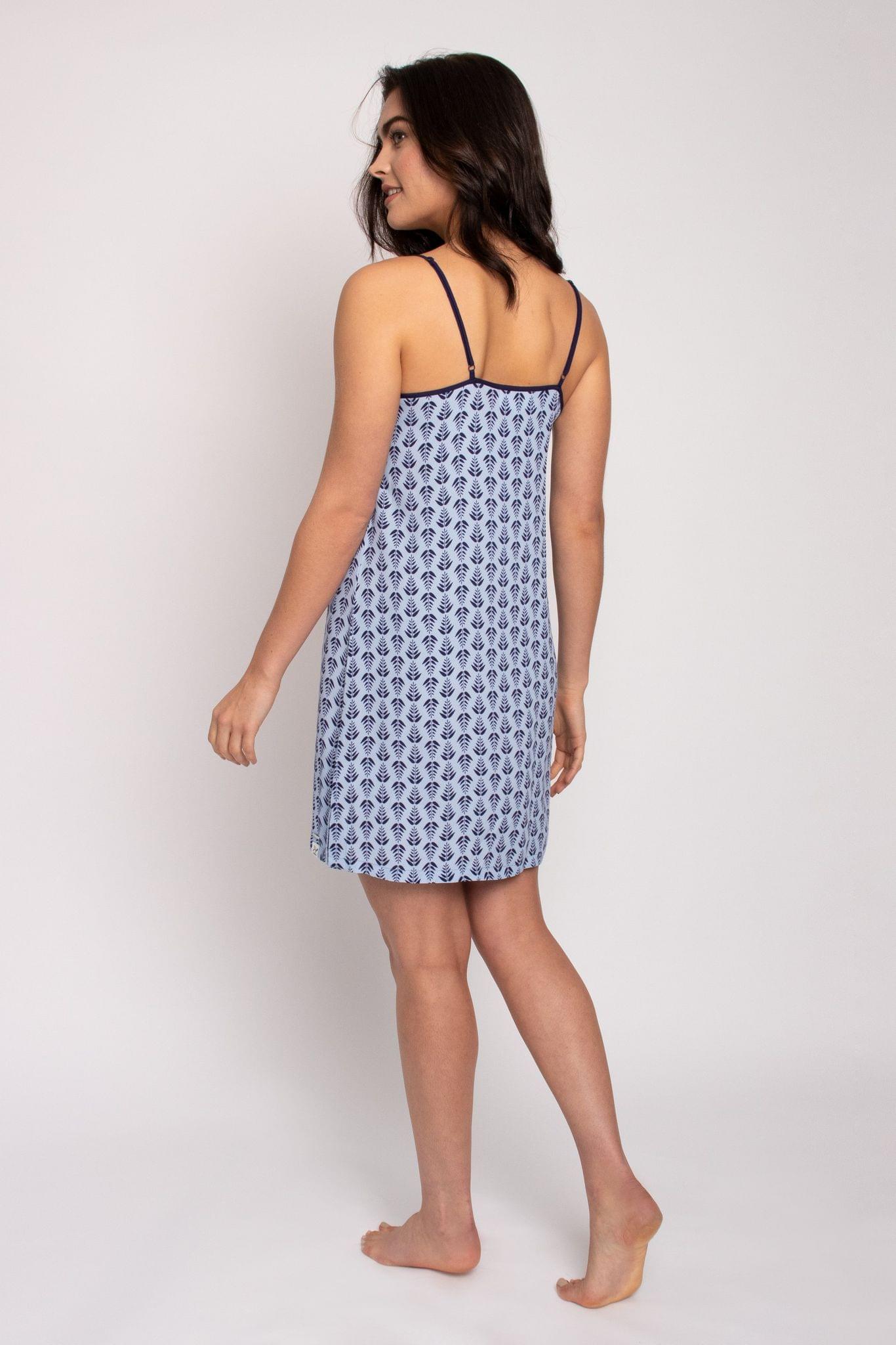 EcoVero Chemise Nightdress in Blue
