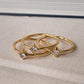 Bezel Charm Ring Set-Gold