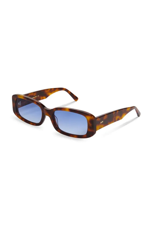 Roxie, Rectangular sunglasses for men and women blue lens UV400 protection