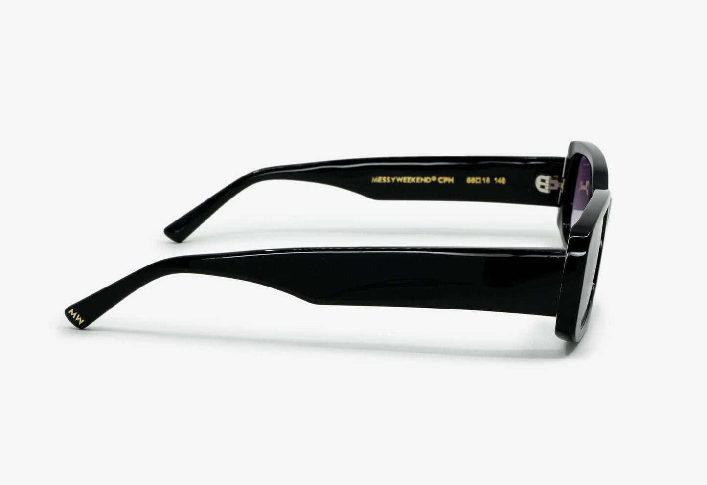 ROXIE, Rectangular sunglasses for men and women purple lens UV400 protection