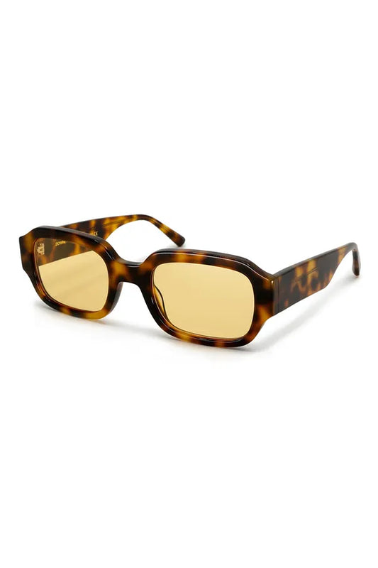 Downey, Rectangular sunglasses for men and women yellow lens UV400 protection