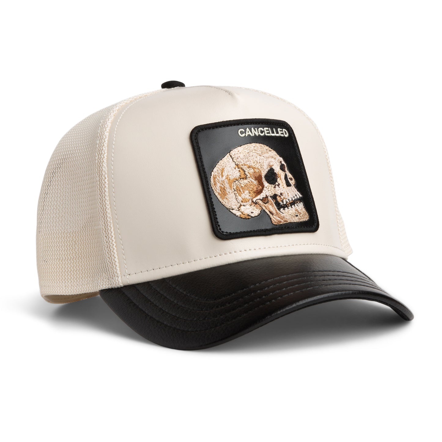 Goorin Bros. Faux Leather Skull Trucker Cap
