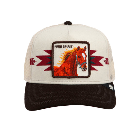 Goorin Bros. Canyon Free Spirit Trucker Hat - Chalk/Brown